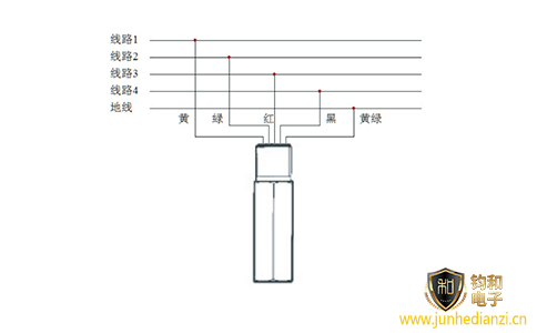 钧和电子分享防爆型浪涌保护器的接线图